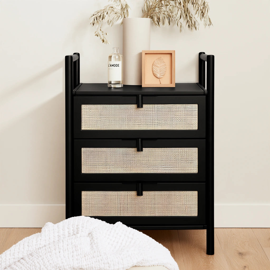 Cassettiera con tre cassetti, colore nero